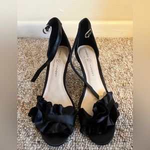 Chinese Laundry Heels: Black Kitten Heels With Ruffles